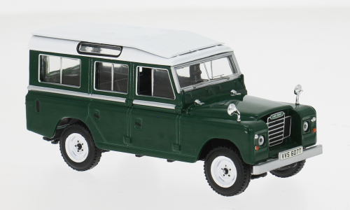 Land Rover Series III 109 1978 Donkergroen/Wit - 1:43